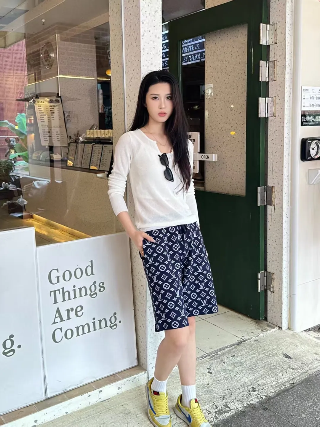 Louis Vuitton/Louis Vuitton full-frame old flower jacquard knitted shorts
